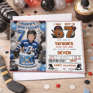 Ik was 6, nu ben ik 7 – Hockey 7de verjaardagsfees Kaart