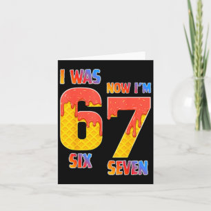 Ik was 6 Nu ben ik 7 Jaar Oud 7e Verjaardag Jongen Kaart