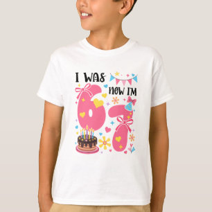 Ik Was 6 Nu Ben Ik 7 Jaar Verjaardag 7e Kinderen C T-shirt