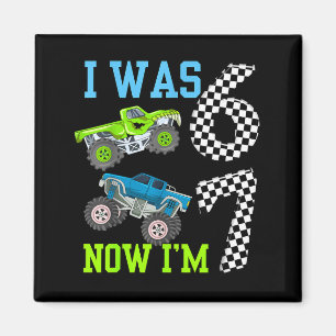 Ik was 6 nu ben ik 7 kinderen jongens monstertruck magneet