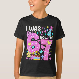 Ik was 6 nu ben ik 7 Nk Lka Dot Zeven Verjaardag M T-shirt