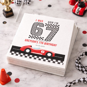 Ik Was 6 Nu Ben Ik 7 Race Auto Jongen Verjaardagsf Servet