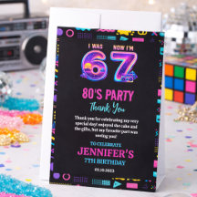 Ik was 6 Nu ben ik 7 Retro Neon 7e verjaardag voor