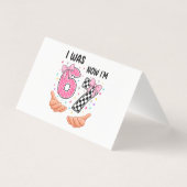 Ik was 6 nu ben ik 7 schattige verjaardagsnummers kaart (Achterkant)