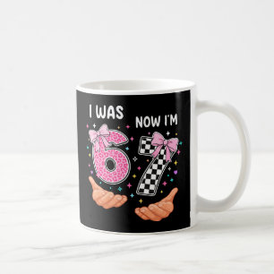 Ik was 6 nu ben ik 7 schattige verjaardagsnummers koffiemok