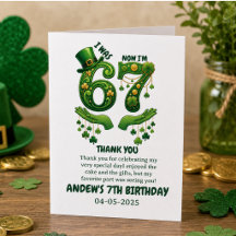 Ik Was 6 Nu Ben Ik 7 St. Patrick's Day Jongen Verj