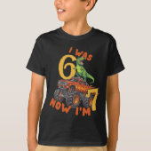 Ik Was 6 Nu Ben Ik 7 T-rex Monstertrucks T-shirt (Voorkant)