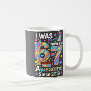 Ik was 6 Nu ben ik 7 Tie Dye Verjaardag Geweldig S Koffiemok