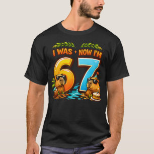 Ik Was 6 Nu Ben Ik 7 Verjaardag 67 Meme Capybara T-shirt