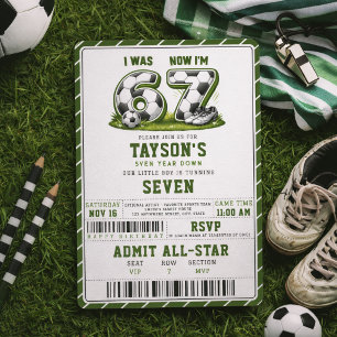 Ik was 6, nu ben ik 7 Voetbal verjaardag – All-Sta Kaart