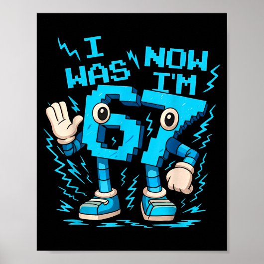 Ik was 6 Nu ben ik 7 Zes Zeven Brainrot 7 Jaar Oud Poster (Voorkant)
