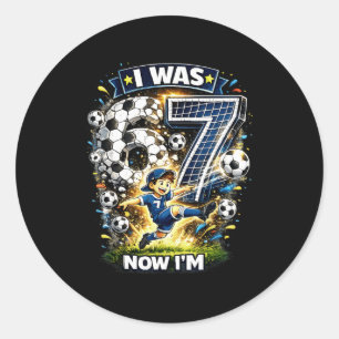 Ik Was 6 Nu Ben Ik 7 Zes Zeven Voetbal 67 Grappige Ronde Sticker