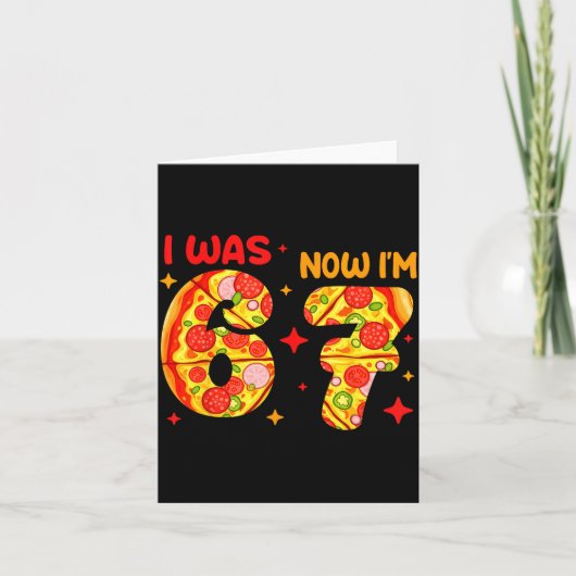 Ik was 6 nu ben ik 7 Zza verjaardag 7 jaar oud the Kaart (Voorkant)
