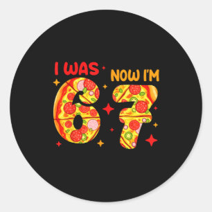 Ik was 6 nu ben ik 7 Zza verjaardag 7 jaar oud the Ronde Sticker
