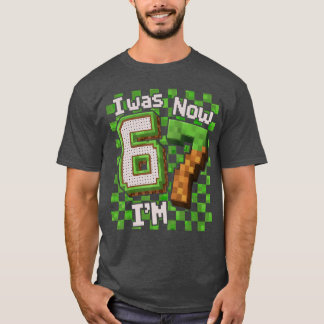 Ik was 6 Nu ben ik Zeven 7 Jaar Oude Verjaardag Jo T-shirt