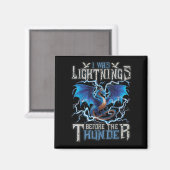 Ik was aan het bliksem voor de Thunder Fantasy Dra Magneet (Voorkant / Achterkant)