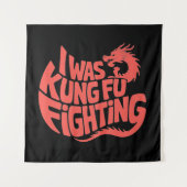 Ik was aan het vechten met kung fu wandkleed (Voorkant)