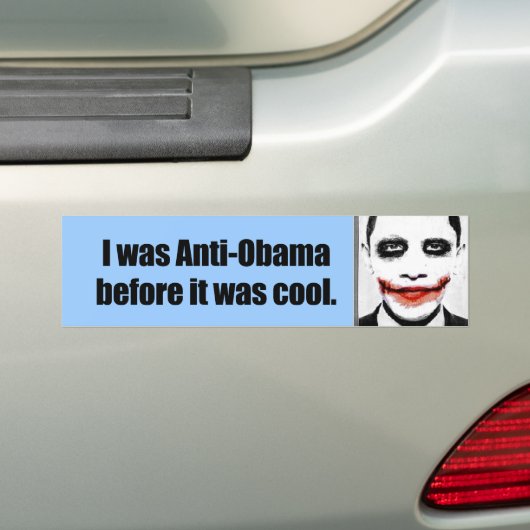 Ik was anti-Obama voor het cool was Bumpersticker (Op auto)