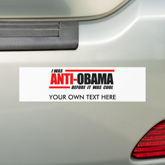 Ik was anti-Obama voor het cool was Bumpersticker (Op auto)