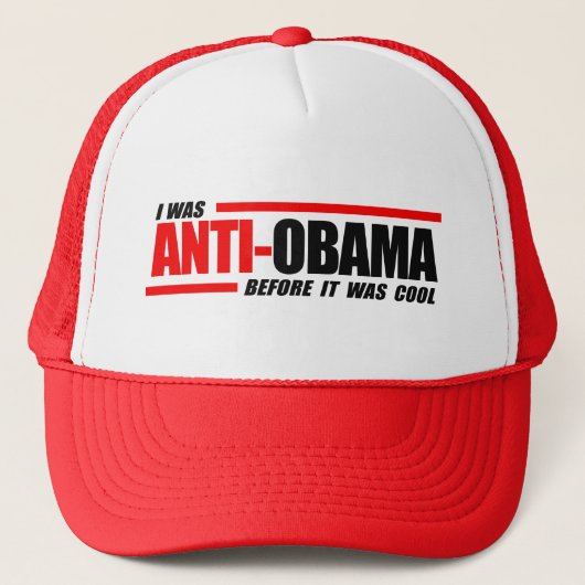 Ik was anti-Obama voor het cool was Trucker Pet (Voorkant)