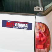 Ik was anti-Obama voor het cool wit was Bumpersticker (Op Truck)