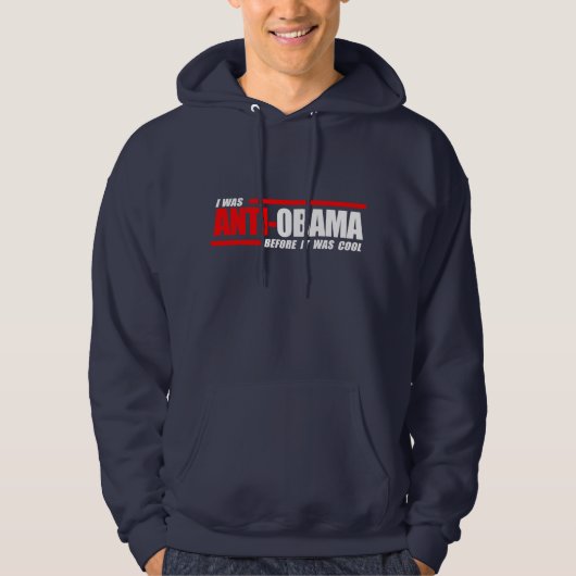 Ik was anti-Obama voor het cool wit was Hoodie (Voorkant)
