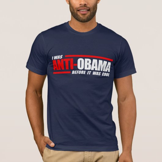 Ik was anti-Obama voor het cool wit was T-shirt (Voorkant)