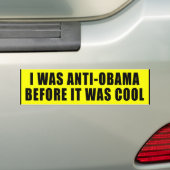 Ik was anti-Obama voor het een coole Bumpersticker (Op auto)
