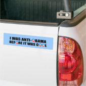 IK WAS ANTI-OBAMA VOORDAT HET COOL WAS BUMPERSTICKER (Op Truck)