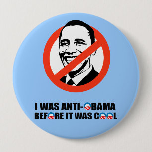 IK WAS ANTI-OBAMA VOORDAT HET COOL WAS RONDE BUTTON 4,0 CM