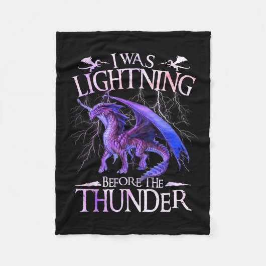 Ik was bliksemsnel voordat de Thunder Dragons van Fleece Deken (Voorkant)