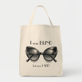 Ik was blind, maar nu zie ik Christelijke Canvas t Tote Bag