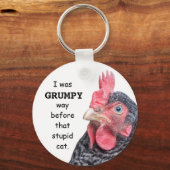 Ik was brutaal voor die stomme kat. sleutelhanger (Voorkant)