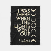 Ik was daar in Texas Total Solar Eclipse 2024 Fleece Deken (Voorkant)