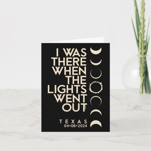 Ik was daar in Texas Total Solar Eclipse 2024 Kaart (Voorkant)