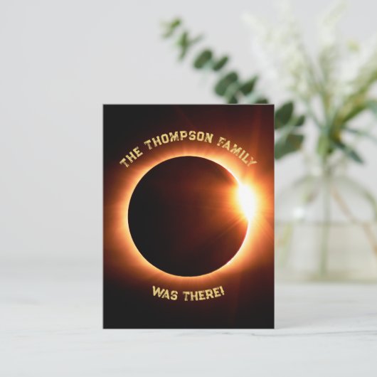 Ik was daar Total Solar Eclipse 8 april 2024 Briefkaart (Staand voorkant)