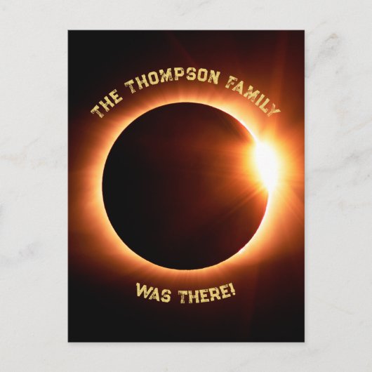 Ik was daar Total Solar Eclipse 8 april 2024 Briefkaart (Voorkant)