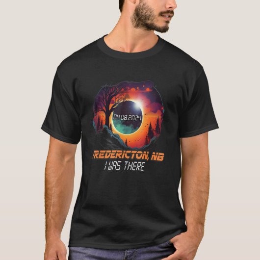 Ik was daar Total Solar Eclipse Fredericton NB Can T-shirt (Voorkant)