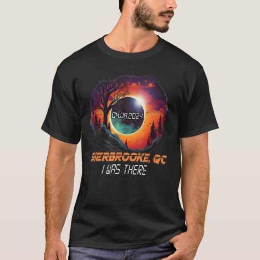 Ik was daar Total Solar Eclipse Sherbrooke Quebec T-shirt (Voorkant)