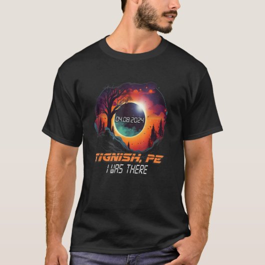 Ik was daar Total Solar Eclipse Tignish PE Island T-shirt (Voorkant)
