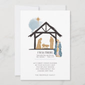 Ik was daar Wiseman Bijbel Quote Nativity Scene Feestdagenkaart (Voorkant)