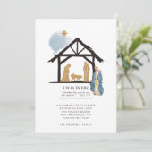 Ik was daar Wiseman Bijbel Quote Nativity Scene Feestdagenkaart (Staand voorkant)