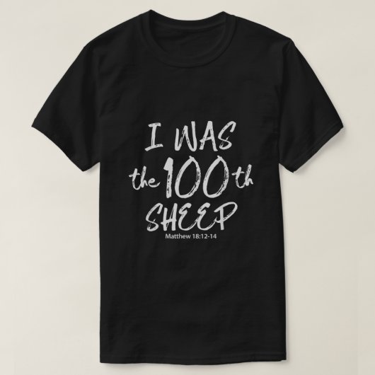 Ik was de 100e Sheep Matthew 181214 Apparel T-shirt (Design voorkant)