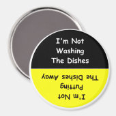 "Ik was de afwas niet" Vaatwasser magneet (Voorkant / Achterkant)