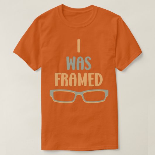 Ik was een framed pun-citaat met eierlassen t-shirt (Design voorkant)