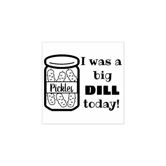 Ik was een grote dille vandaag rubberstempel (Afrduk)