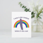 Ik was een homo cowboy voor het cool was briefkaart (Staand voorkant)