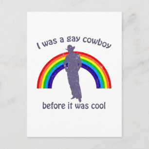 Ik was een homo cowboy voor het cool was briefkaart