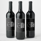 Ik was een kinderloze kattenvrouw voordat het cool wijn etiket (Flessen)