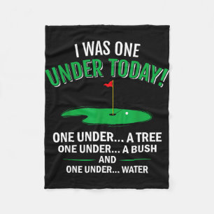 Ik was één onder grappige golf liefhebber golfer c fleece deken